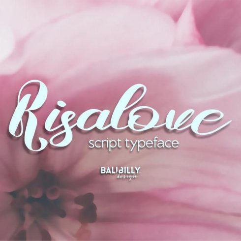 Risalove script Free Font Main Cover.