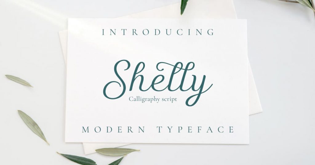 Shelly free script font Facebook Collage Image by MasterBundles.
