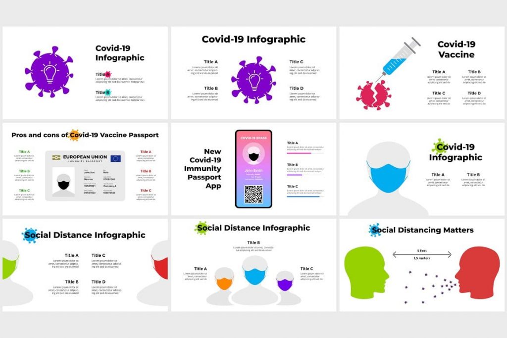Covid-19 Vaccination Infographics slides are fully animated.