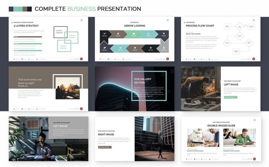 Infographic Complete Business Powerpoint Template.