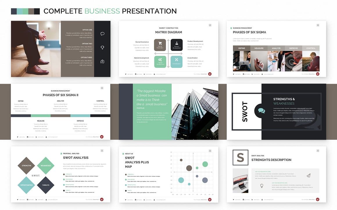 Complete Business Powerpoint Presentation Templates | Master Bundles