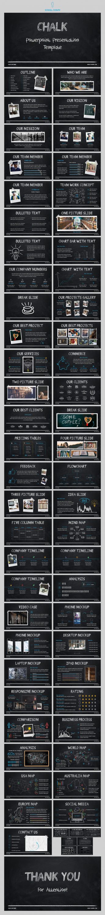 Slide Preview Chalk - Powerpoint Template.