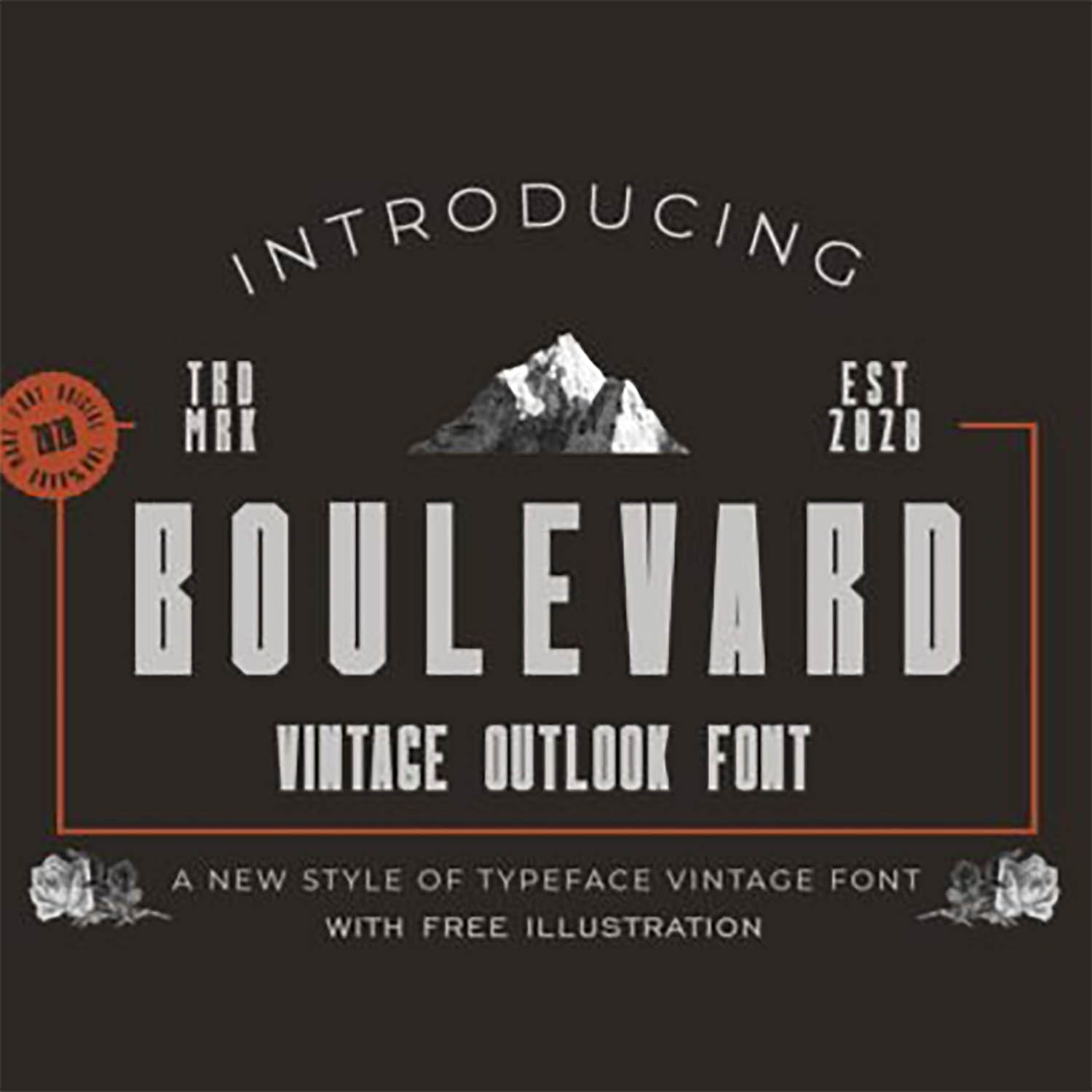 Boulevard Vintage Display Font preview image.
