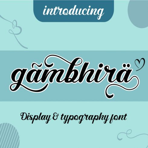 Gambhira Great Display & Typography Font previews image.