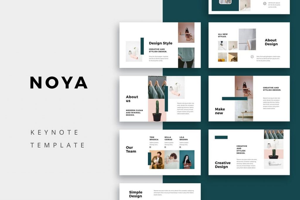 NOYA - Creative & Stylish Keynote Template.