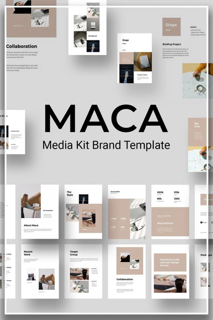 MACA Vertical Google Slides Template by MasterBundles Pinterest Collage Image.