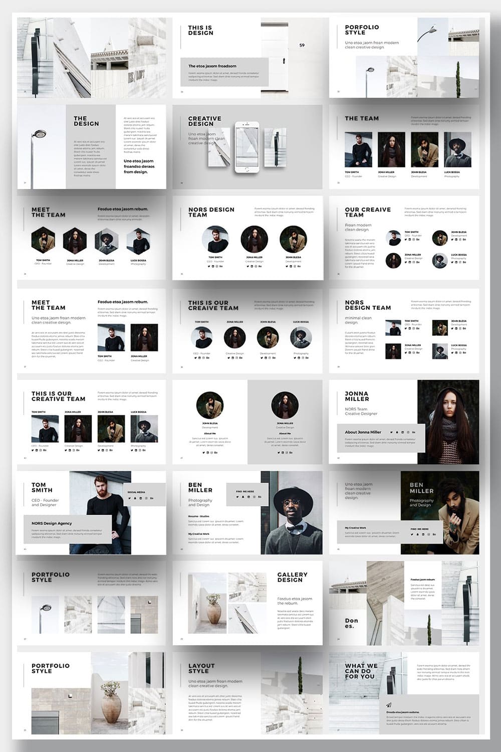 NORS Powerpoint Template + Big Bonus by MasterBundles Pinterest Collage Image.