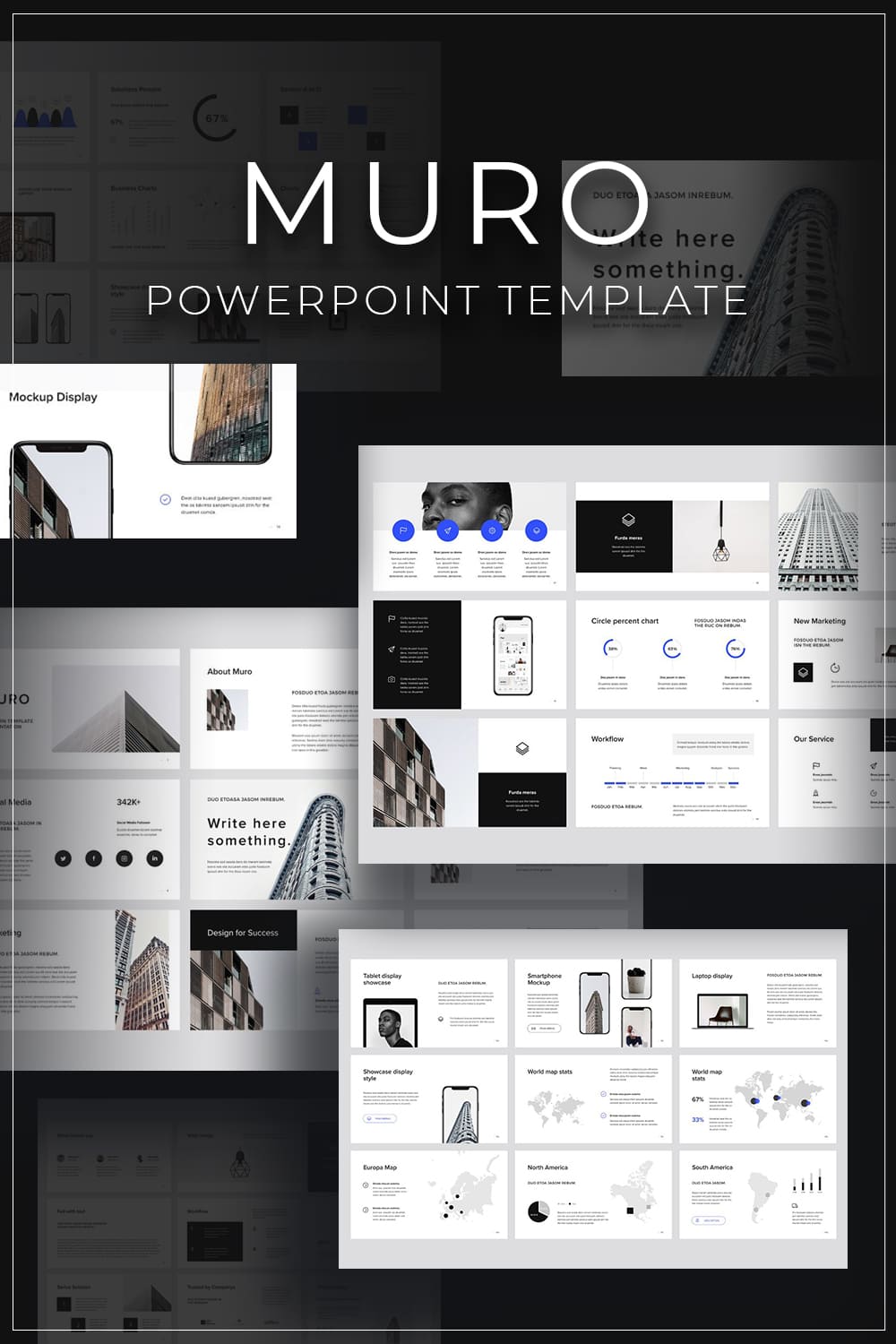 MURO - Powerpoint Template by MasterBundles Pinterest Collage Image.