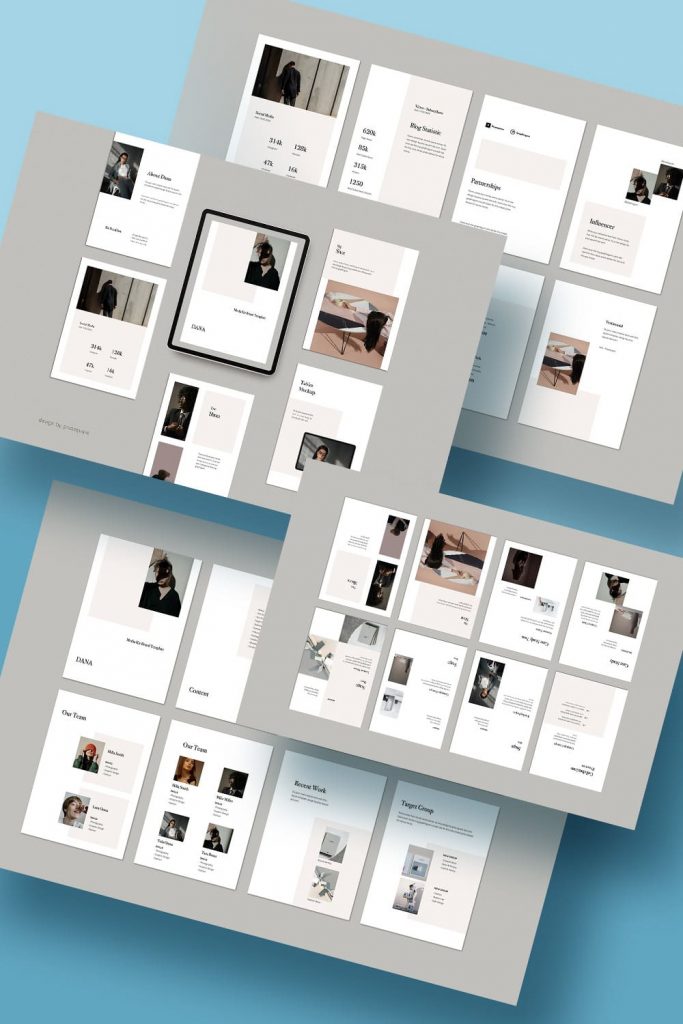 DANA - Vertical Powerpoint Template by MasterBundles Pinterest Collage Image.