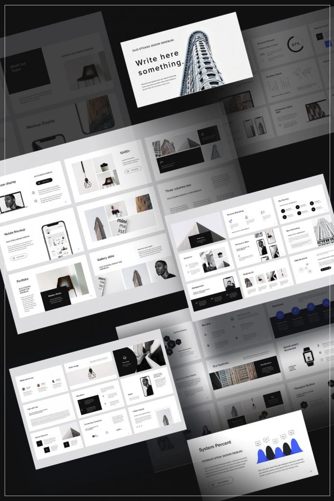 MURO - Powerpoint Template by MasterBundles Pinterest Collage Image.