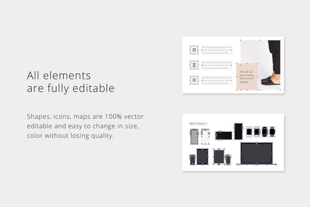 Fully Editable MAON Elements - Powerpoint Template.