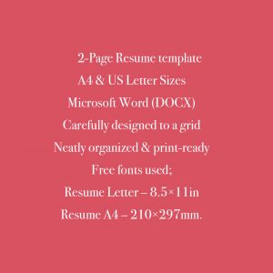 Art Gallery Resume Template CV - Resume1 300x300 