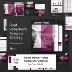 Road PowerPoint Template Vertical by MasterBundles.