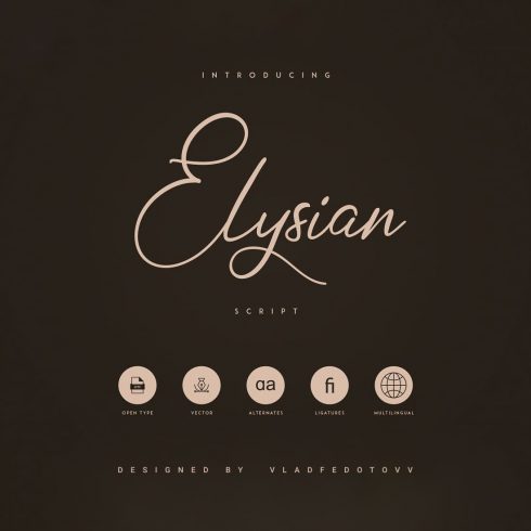 Elysian Tattoo Script Font cover image.