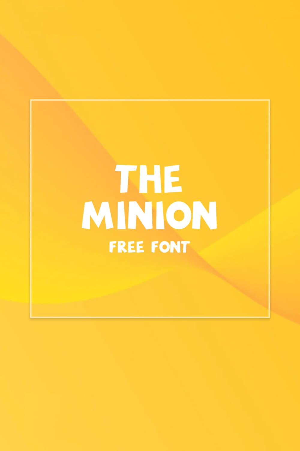 Minions Font name on yellow background.
