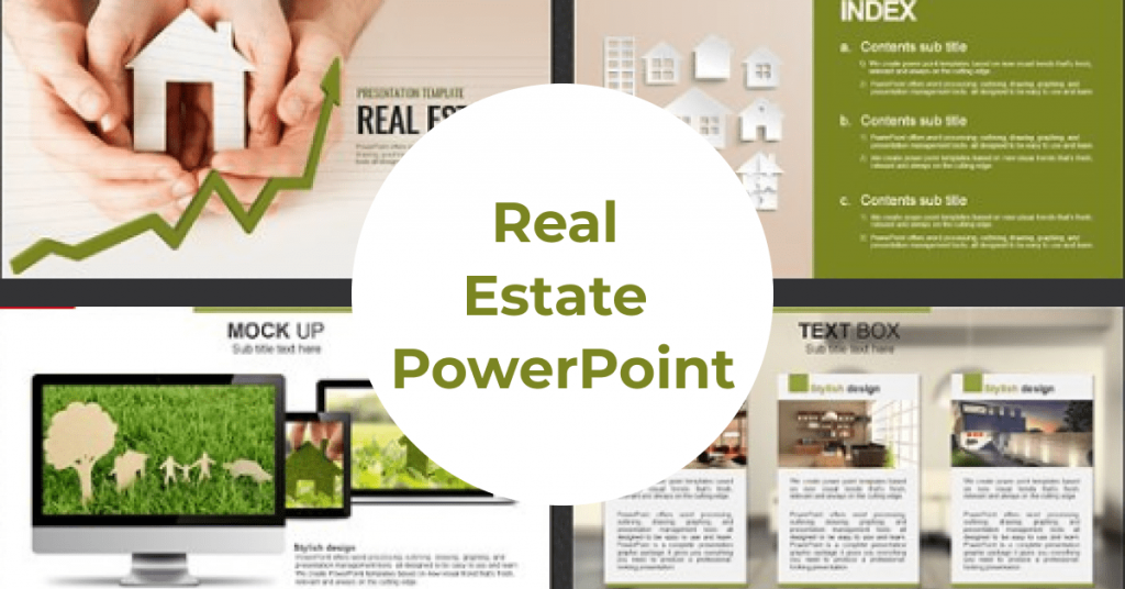 Real Estate PowerPoint Template by MasterBundles Facebook Collage Image.