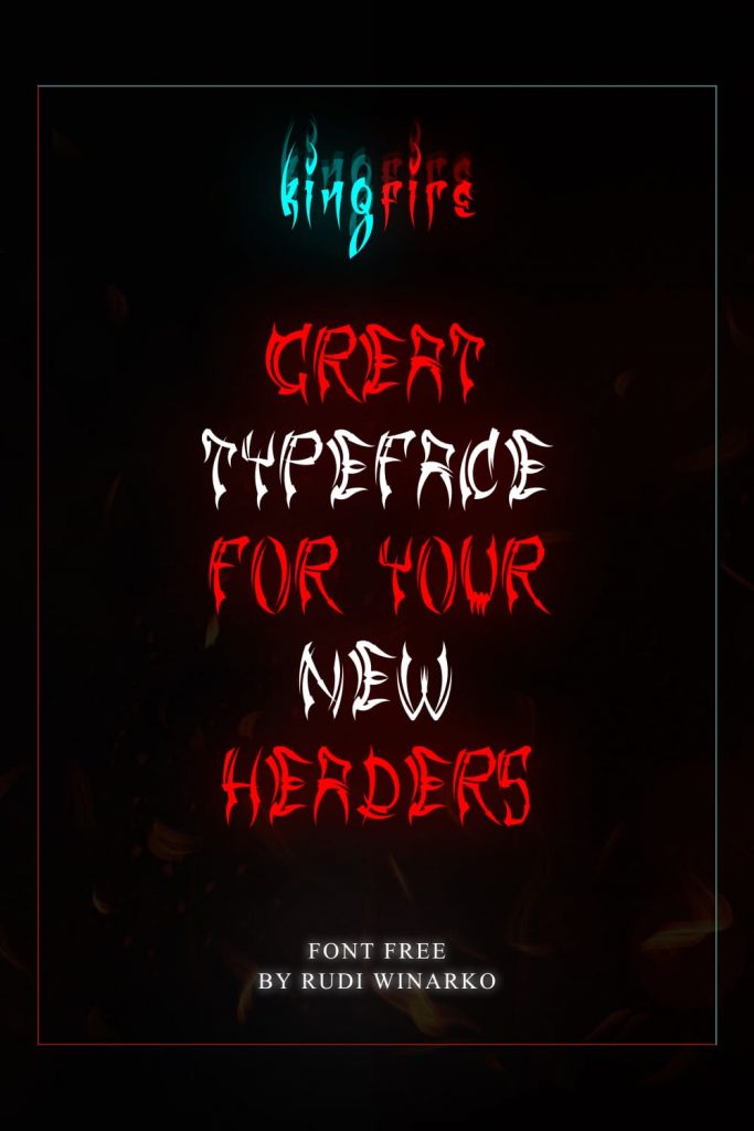 Fire Font Free Collage Image with Example Phrase.