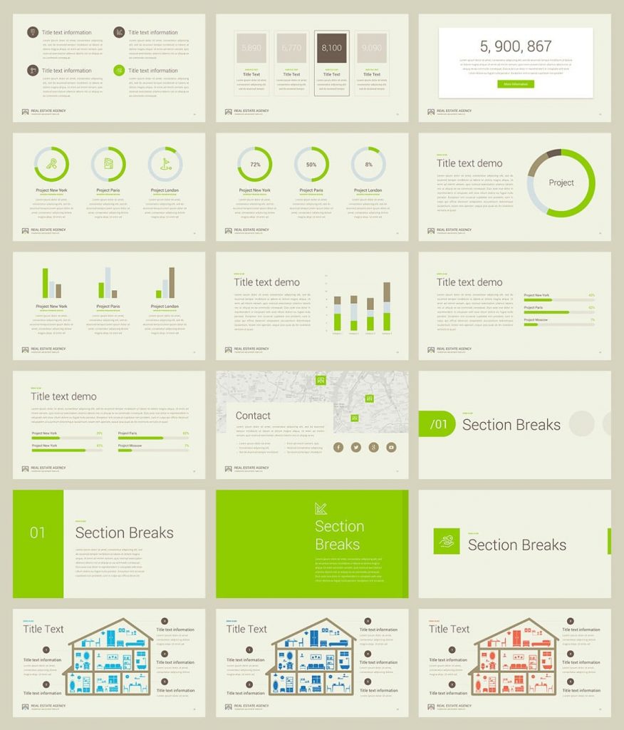 Preview slides Real Estate PowerPoint Template.