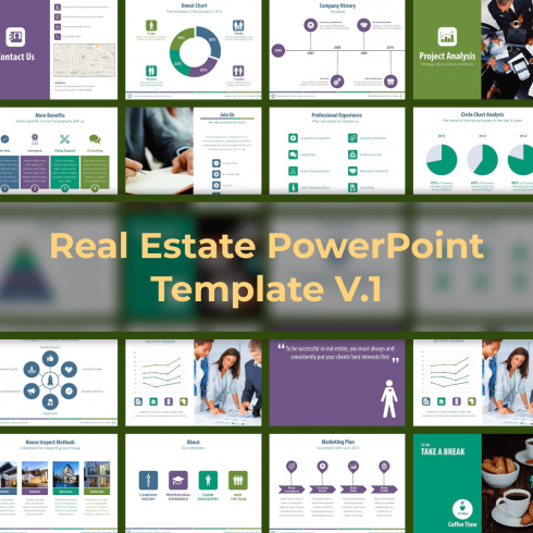 Real Estate PowerPoint Template V.1 by MasterBundles.