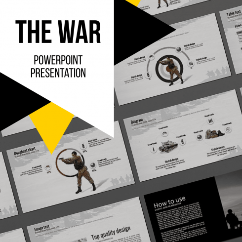 The War Powerpoint Presentation Template by MasterBundles.
