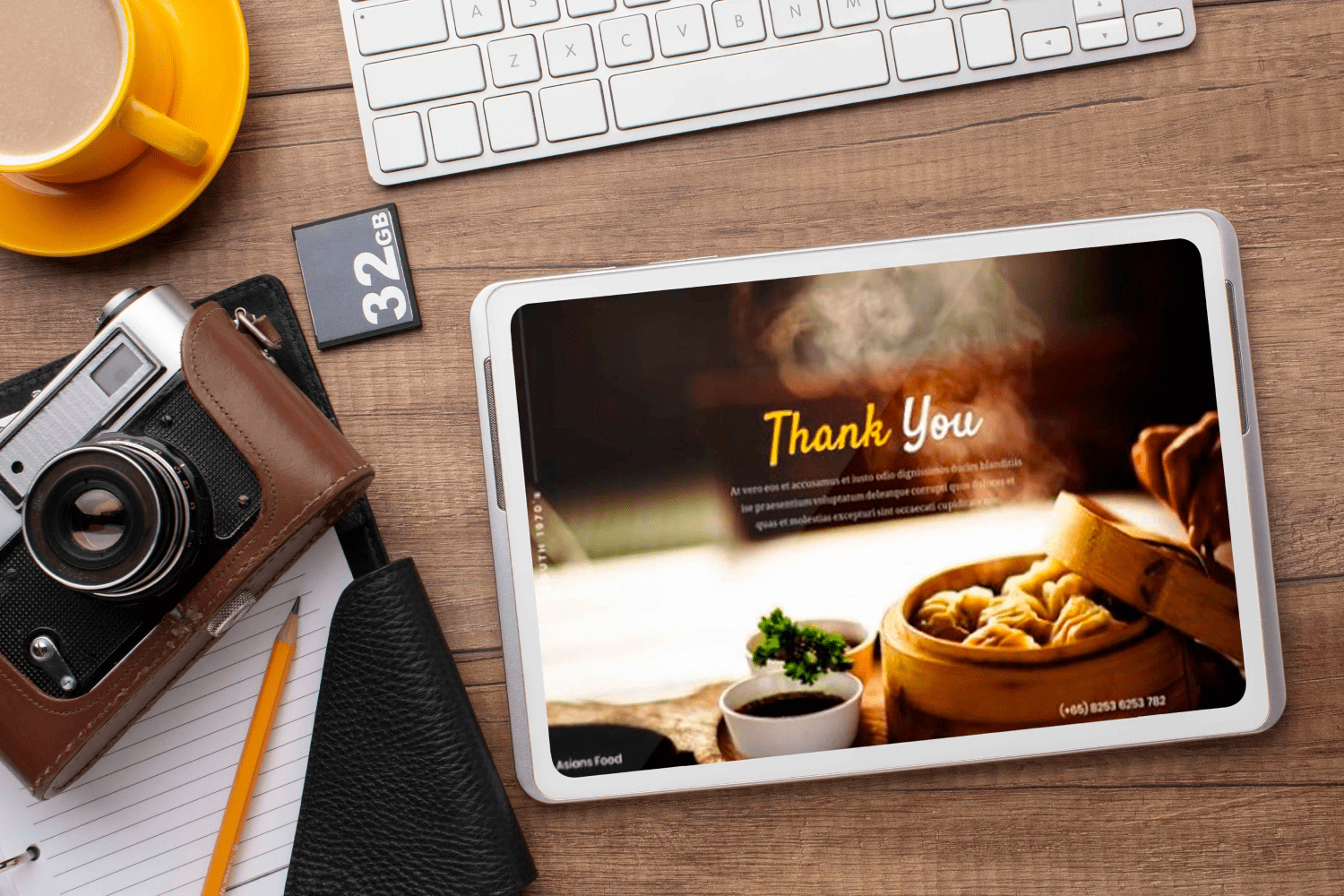 Asians Food - Food PowerPoint by MasterBundles note preview mockup image.