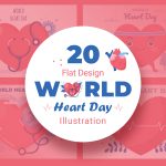 20 World Heart Day Illustrations preview image.