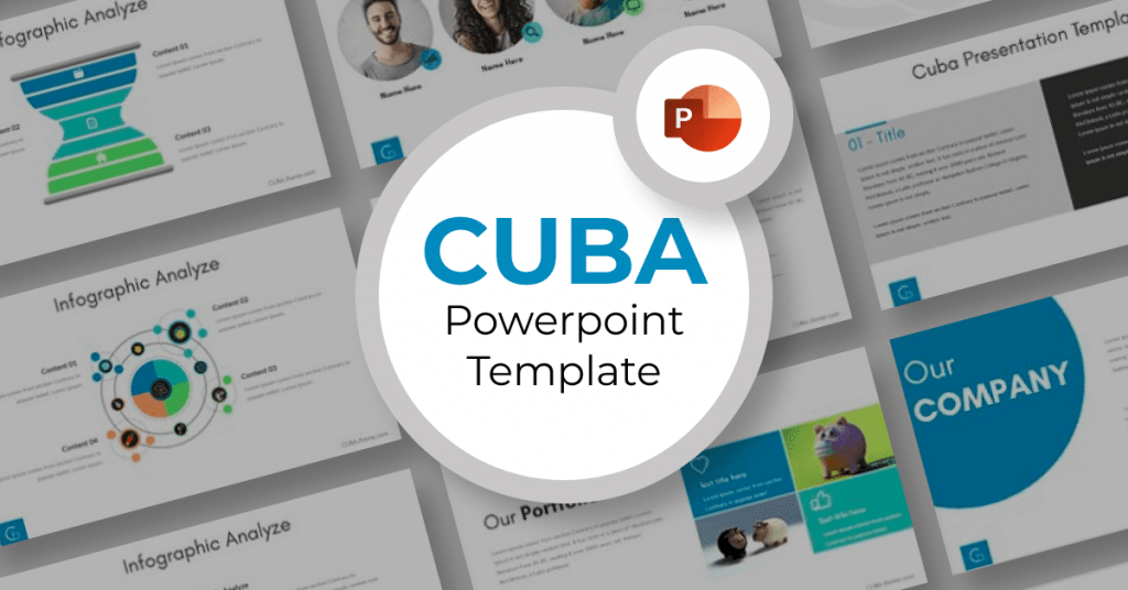 Cuba - Powerpoint Template by MasterBundles Facebook Collage Image.