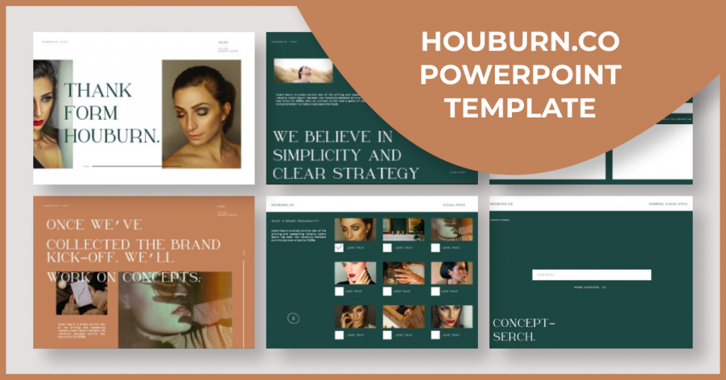 Houburn.CO Powerpoint Template by MasterBundles Facebook Collage Image.