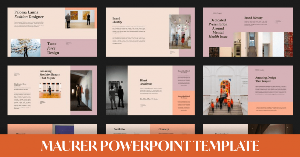 Maurer Powerpoint Template by MasterBundles Facebook Collage Image.