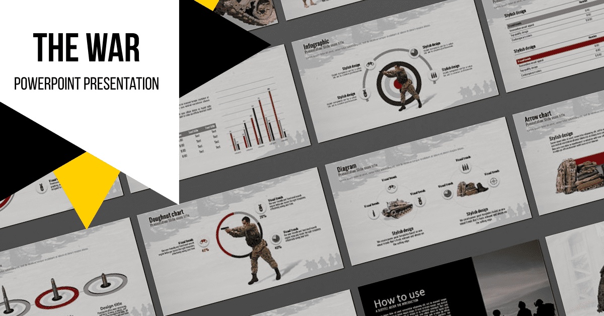 The War Powerpoint Presentation Template – MasterBundles