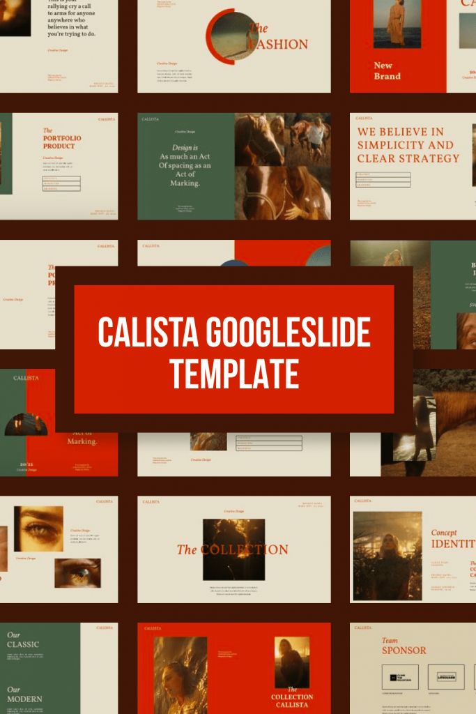 Calista Googleslide Template by MasterBundles Pinterest Collage Image.