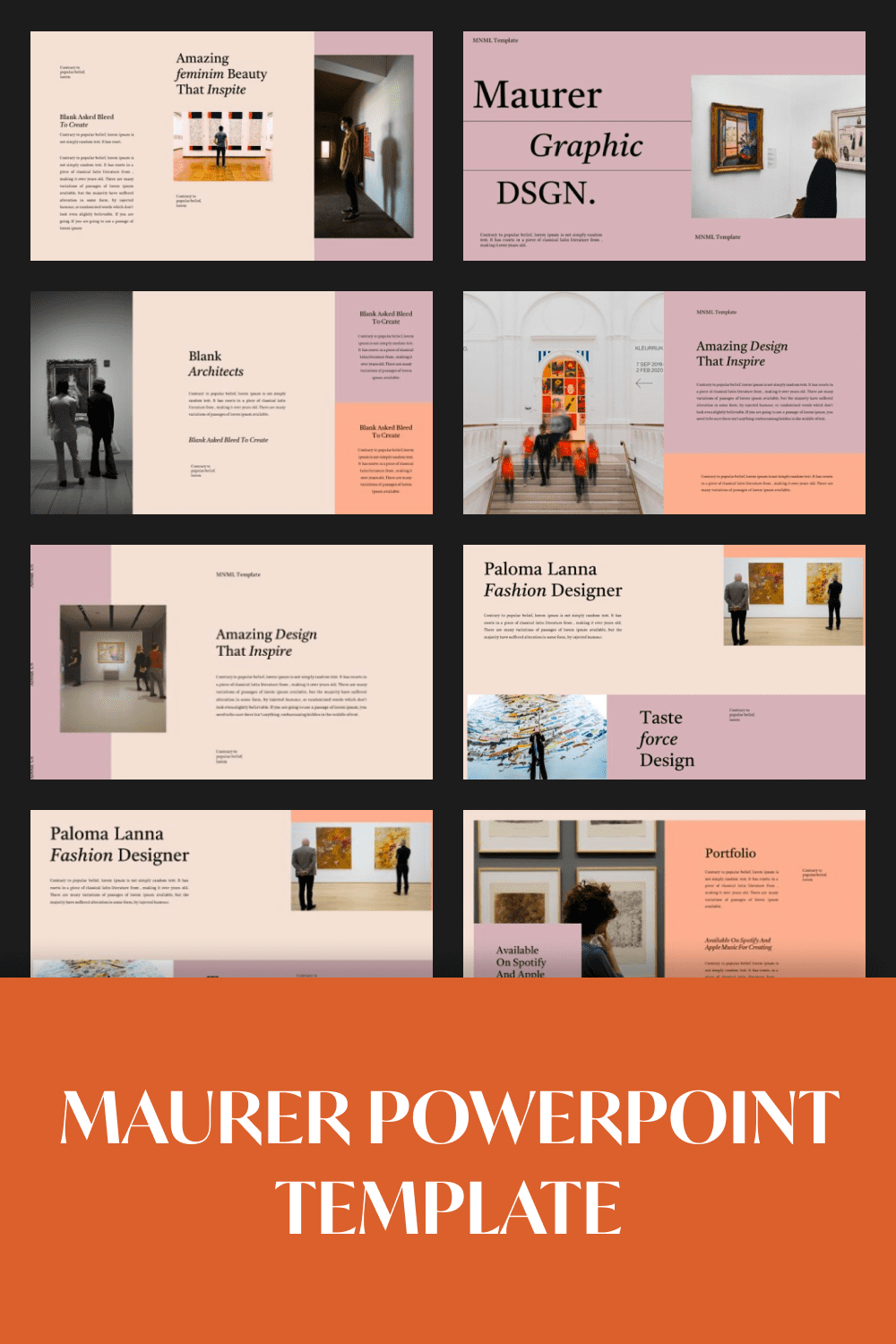 Maurer Powerpoint Template by MasterBundles Pinterest Collage Image.