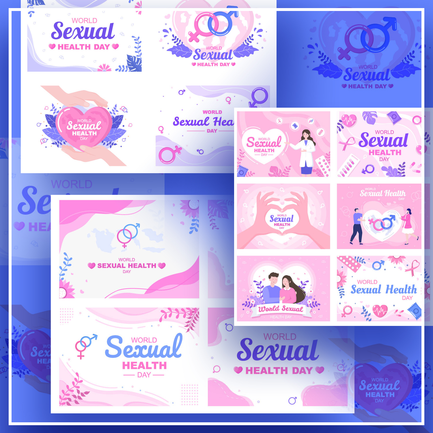 22 World Sexual Health Day Background Illustrations cover image.