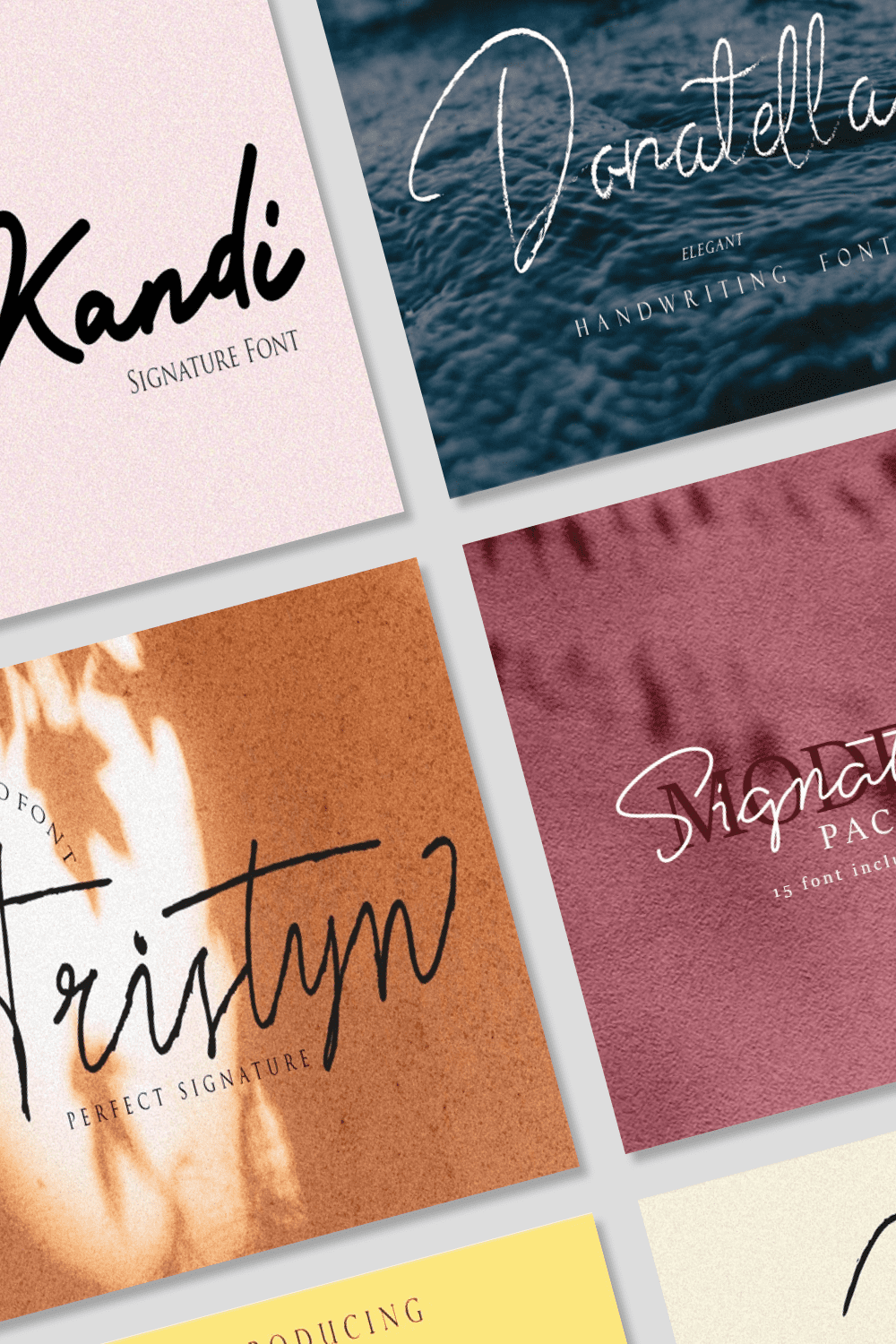 Modern Signature Fonts gallery.