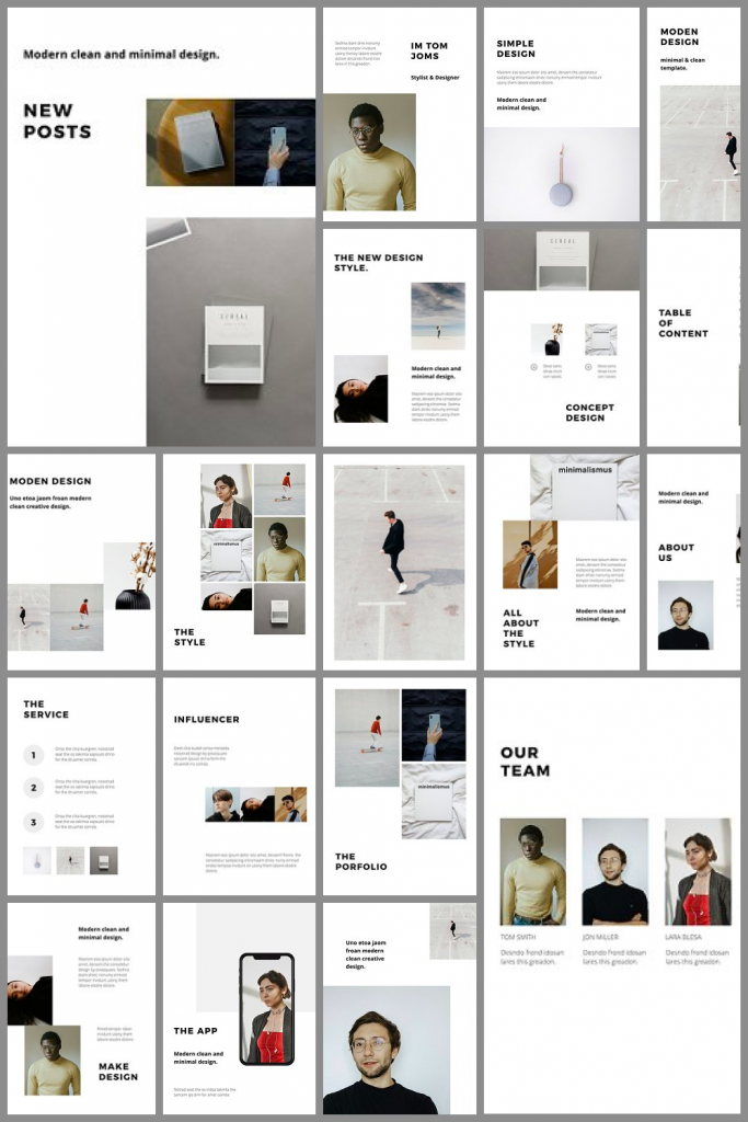 MODEN - Powerpoint Vertical Template by MasterBundles Pinterest Collage Image.