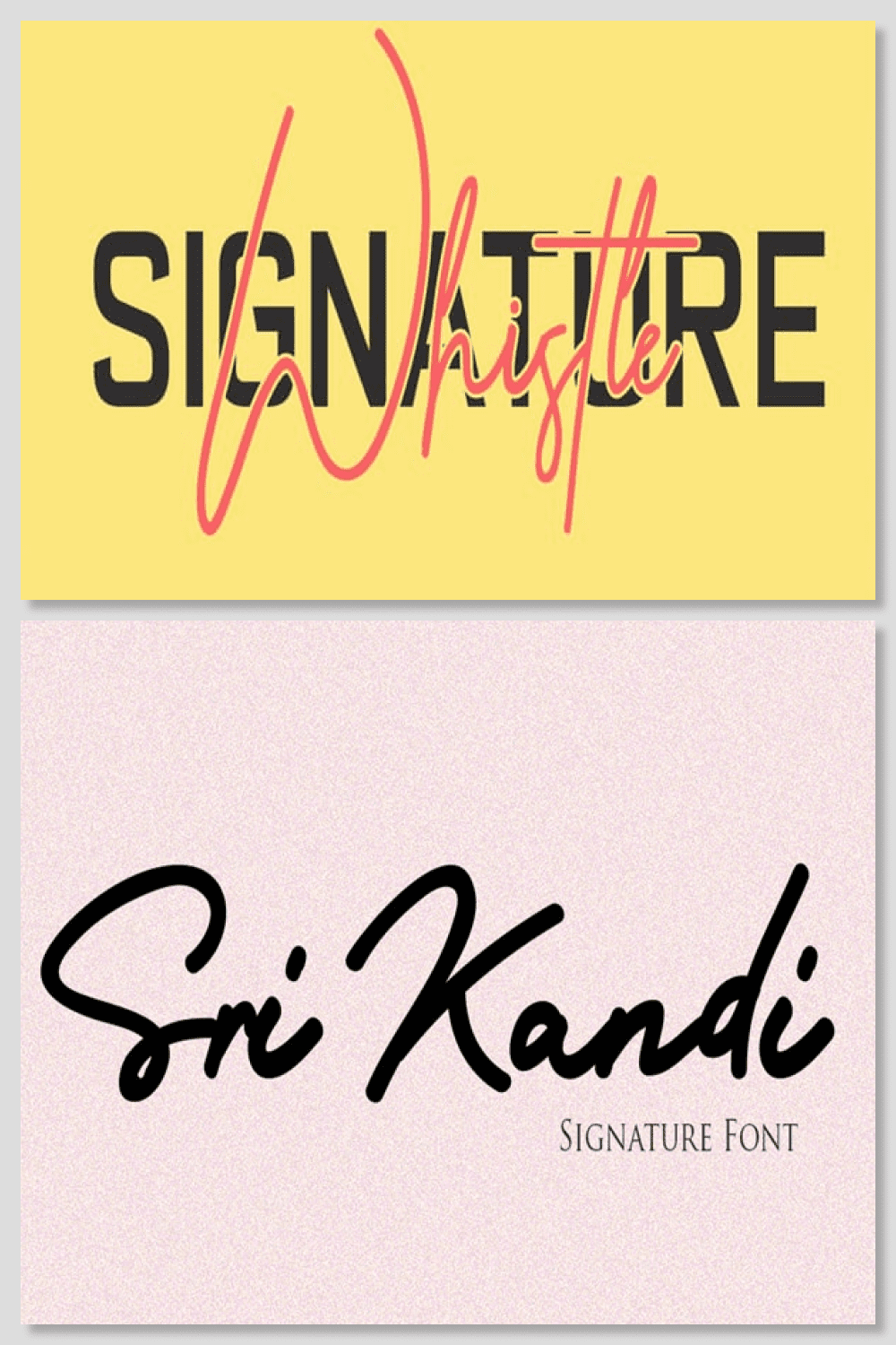 Modern Signature Fonts preview images.