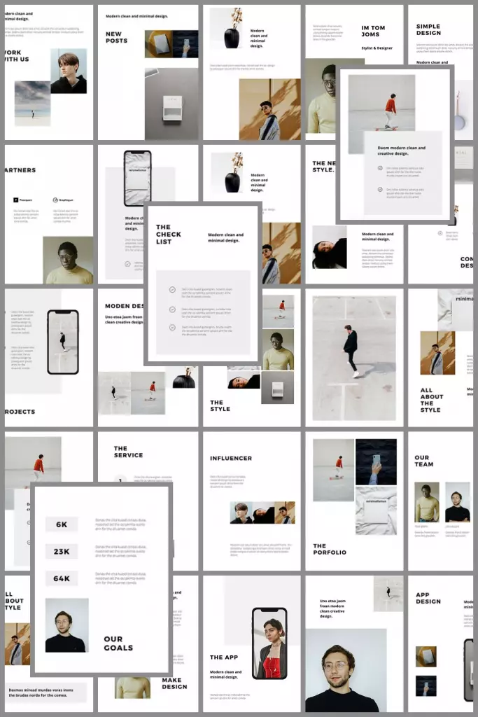 MODEN - Powerpoint Vertical Template – MasterBundles