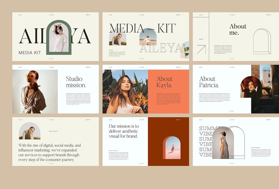 AILEYA - Powerpoint Media Kit – MasterBundles
