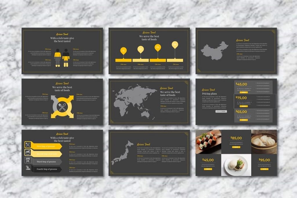 Asians Food Infographic Slides - Food PowerPoint.