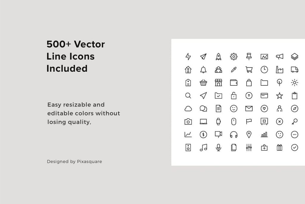 BONUS: 500+ Vector Line Icons BORD Google Slides Template.