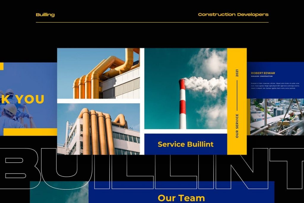 Slide Our service BUILLINT Keynote Template.