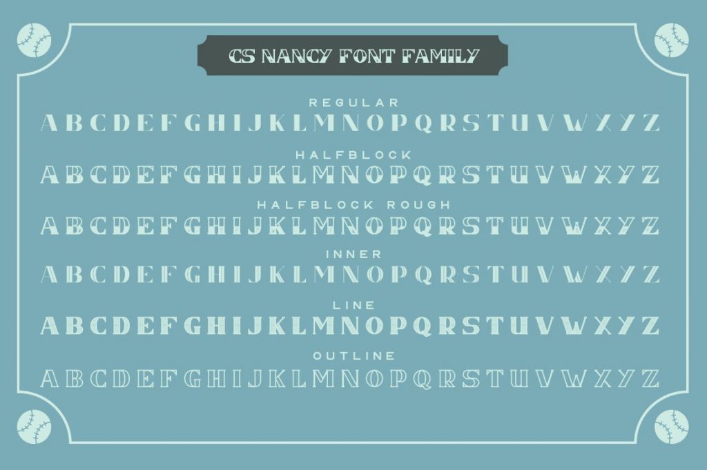 CS Nancy Font Family Alphabet Preview.