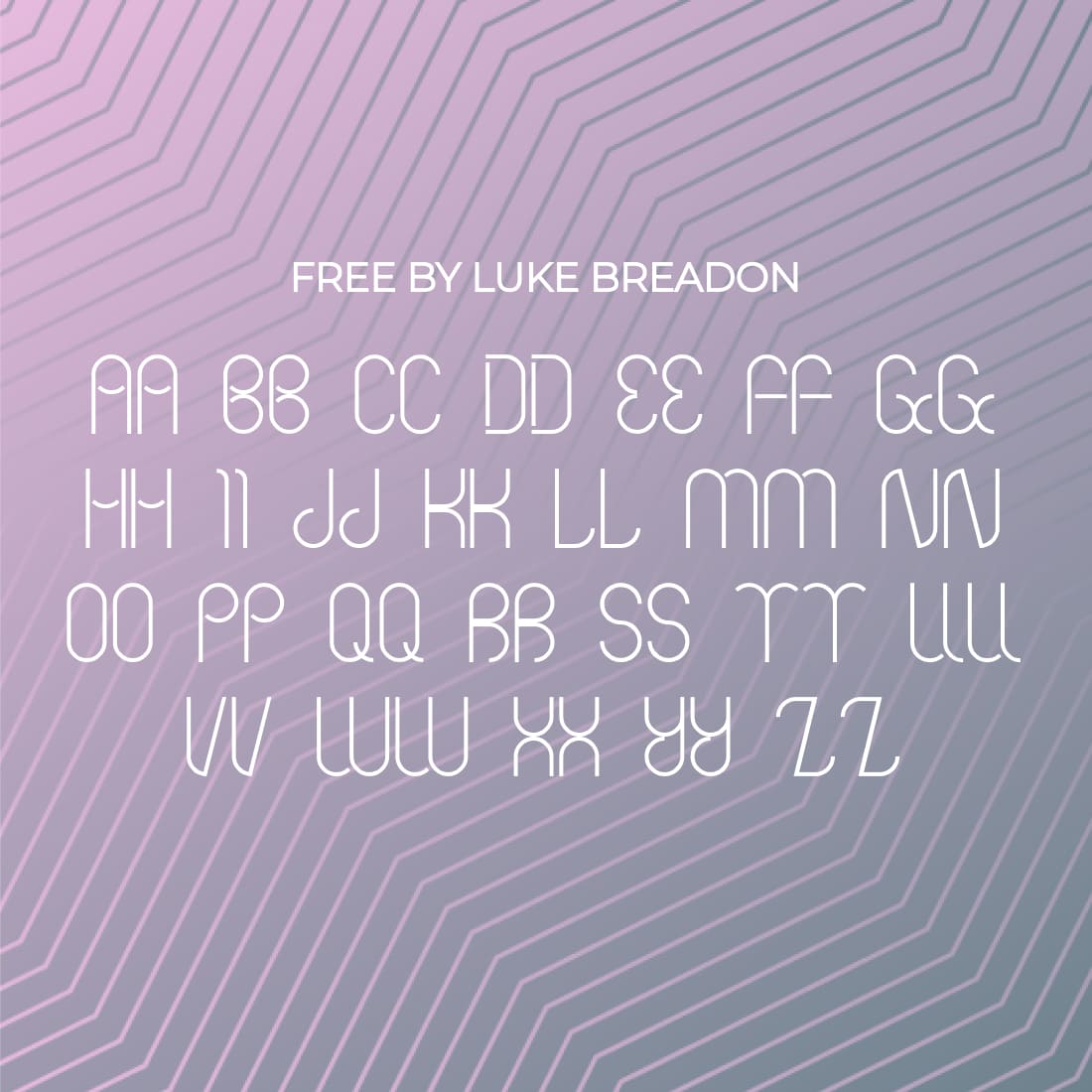 Free Bauhaus Font Cover with Alphabet.