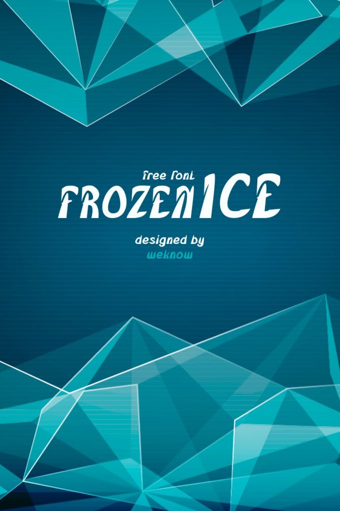 Cool Free Frozen Font Pinterest Collage Image by MasterBundles.