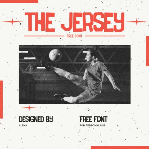 Free Jersey Font Collage Preview.