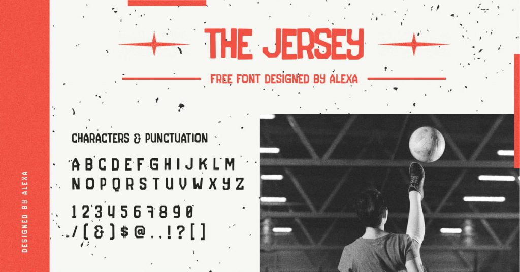 Free Jersey Font Facebook Preview by MasterBundles.