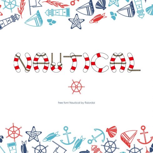 MasterBundles Free Nautical Font Main Cover.