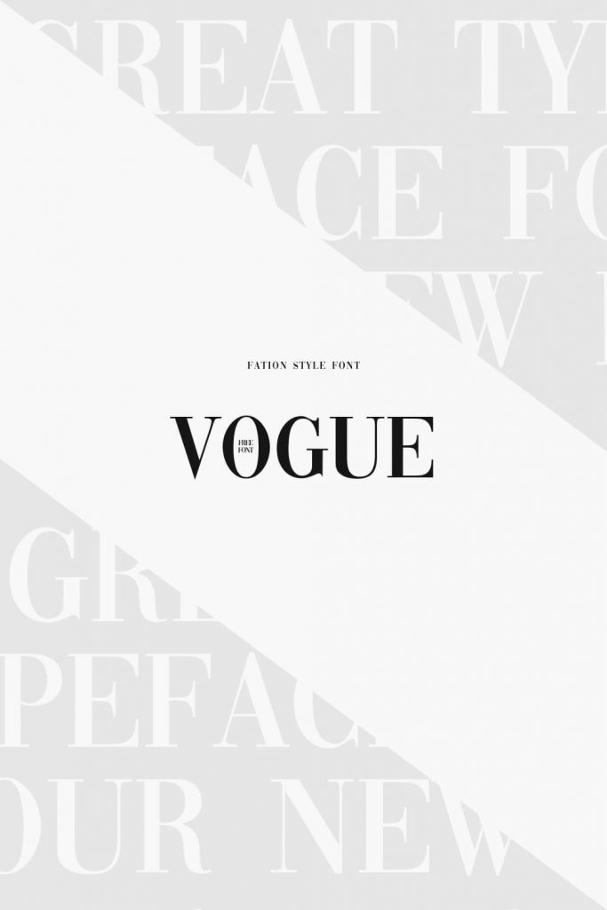 MasterBundles Free Vogue Font Pinterest Fashion Preview.