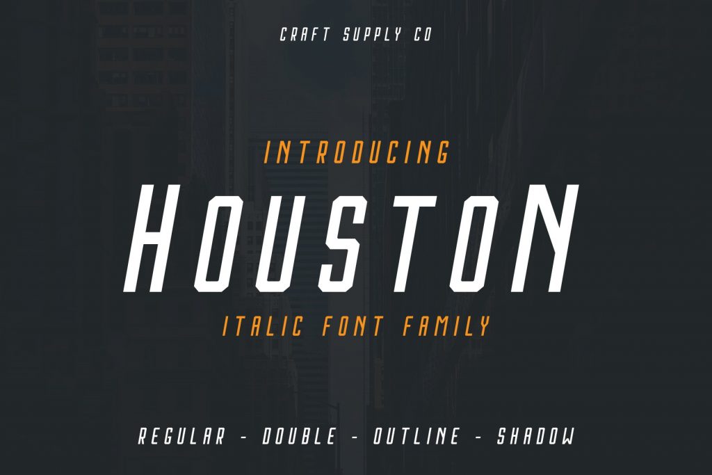 Houston Italic Font Family Preview Facebook.