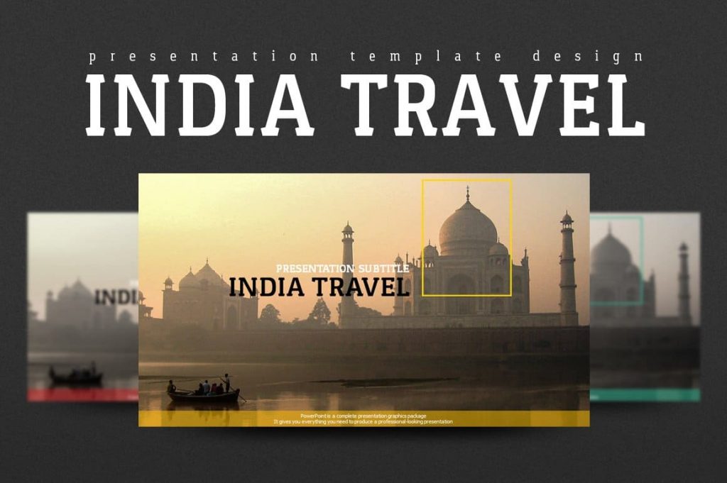 Cover for INDIA TRAVEL PowerPoint Presentation.
